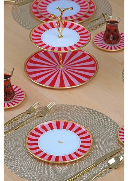 Pink Line 6 Parça 6 Kişilik Pasta Takımı - Pasta Tabağı indirimleri