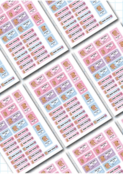 "kişiye Özel Defter Isim Etiketi – Sevimli Kapibara Çıkartma Seti (Okul Etiketi, 28 Adet)" modelleri