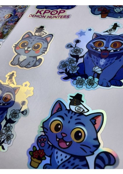 Kpop Demon Hunters Sticker Seti | Holografik K-Pop Anime Karakter fırsatları