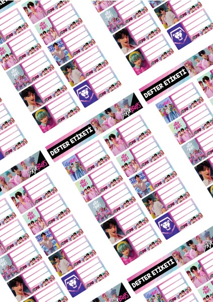 K-Pop Demon Hunters Saja Boys Defter Etiketi – 10 Adet Sticker Seti (8x4 Cm,) fiyatları