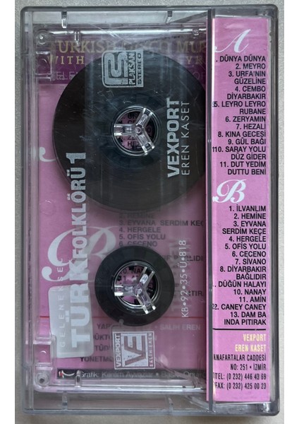Türk Folklorü 2 Kaset (Orijnal Dönem Baskı Kaset) fiyatları