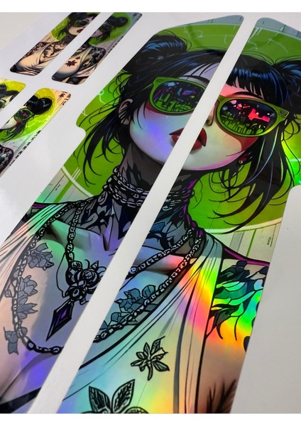 Girl Bisiklet Sticker Seti 9 Parça – Renkli Maşa Kadro Etiketi Hologram fırsatları