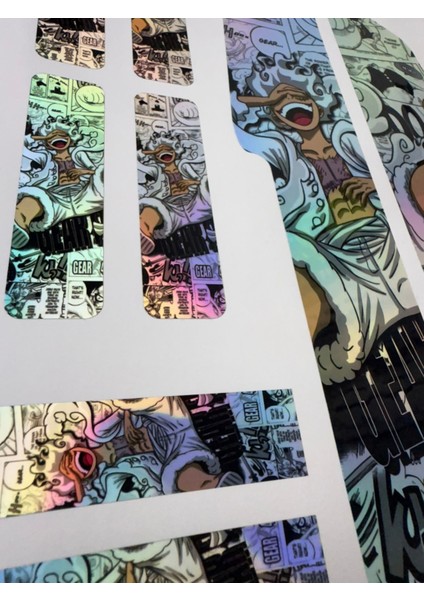 One Piece Luffy Bisiklet Sticker Seti 9 Parça – Renkli Maşa Kadro Etiketi Hologram fiyatları