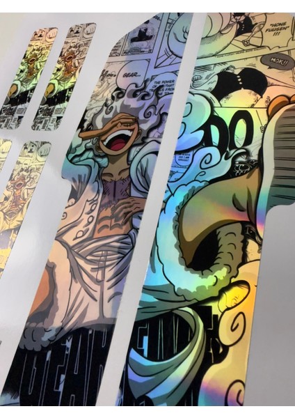One Piece Luffy Bisiklet Sticker Seti 9 Parça – Renkli Maşa Kadro Etiketi Hologram fırsatları