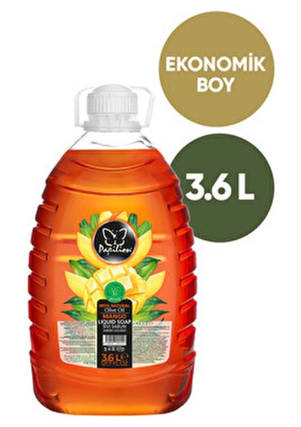 Mango Kokulu Sıvı Sabun Doğal Zeytinyağı İçerir 3600 ml Ekonomik Boy fiyatları