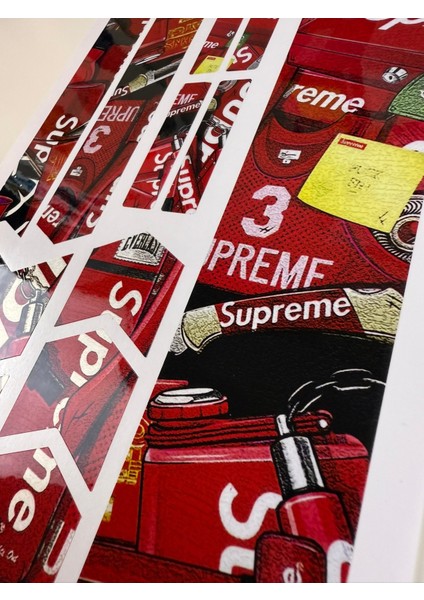 Supreme Bisiklet Sticker Seti 9 Parça – Renkli Maşa Kadro Etiketi modelleri