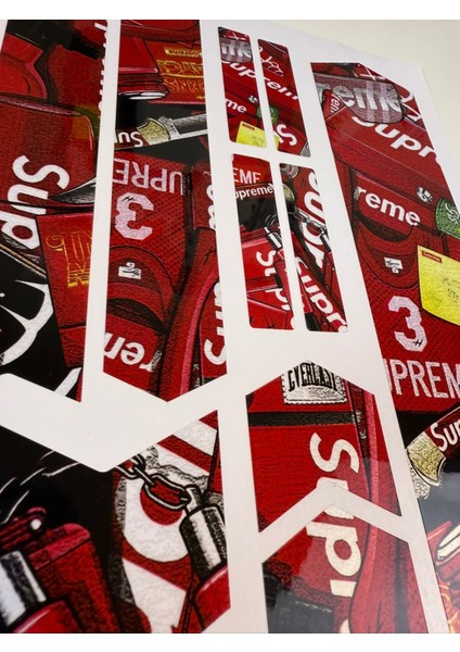 Supreme Bisiklet Sticker Seti 9 Parça – Renkli Maşa Kadro Etiketi fırsatları