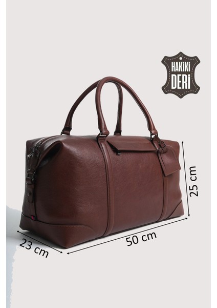 Hakiki Deri Erkek Valiz Çantası Taba SMR6788 fiyatları
