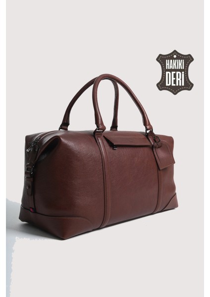 Hakiki Deri Erkek Valiz Çantası Taba SMR6788 fırsatları