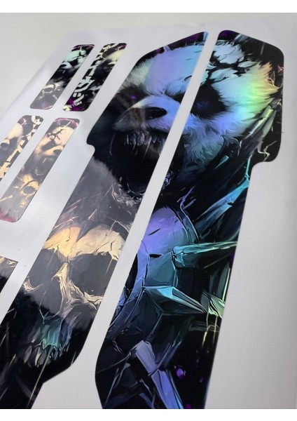 Bear Bisiklet Sticker Seti 9 Parça – Renkli Maşa Kadro Etiketi Hologram modelleri