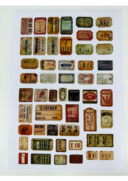 “bullet Journal Sticker – Defter ve Planlayıcı Çıkartma Seti” 1 Sayfa A4