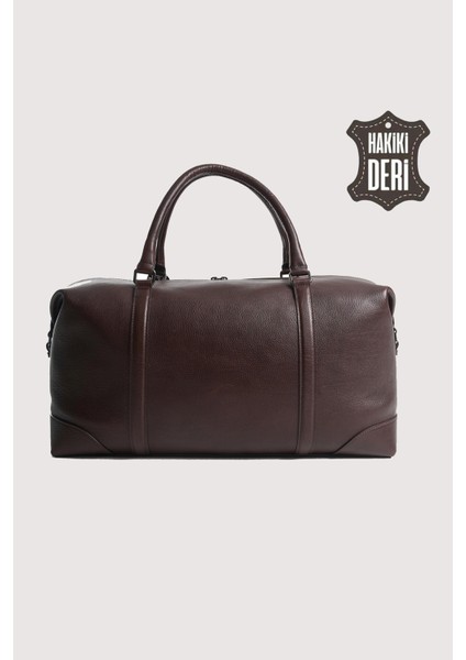 Hakiki Deri Erkek Valiz Çantası Kahverengi SMR6788 modelleri