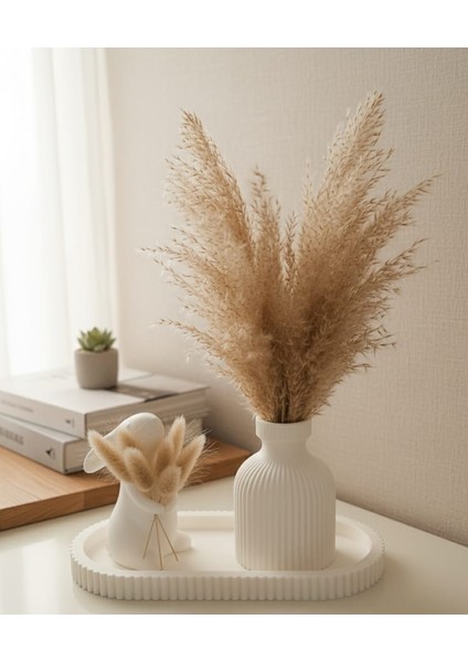 Vazo Biblo ve Tepsi Seti Dekoratif