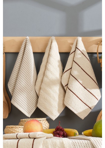 Sophia Mutfak Havlusu 6 Adet (45X30 Cm) Bej modelleri