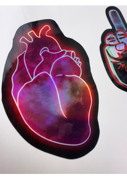 Hologram Sticker - Laptop, Telefon, Defter, Kaykay ve Su Geçirmez Etiket Çıkartma (7’li Paket) indirimleri