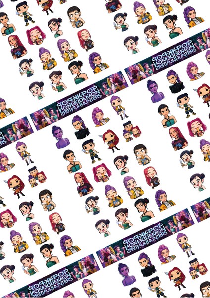 Hunterıx Kpop Hunters Sticker Seti – 20 Parça Anime Karakter Çıkartma | Defter, Laptop, fiyatları