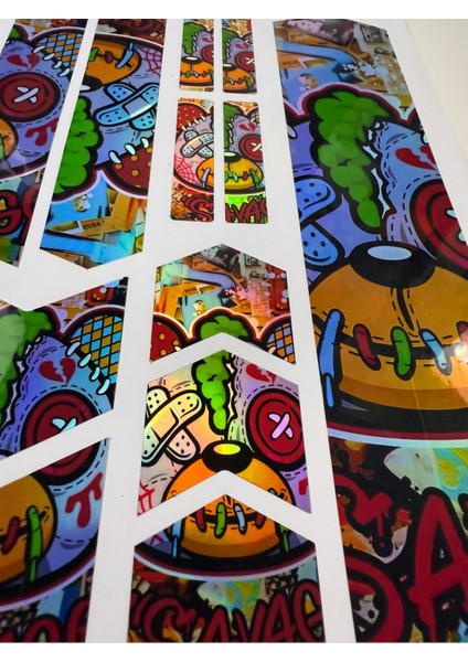 Sticker Bomb Bisiklet Sticker Seti 12 Parça – Renkli Maşa Kadro Etiketi Hologram fırsatları