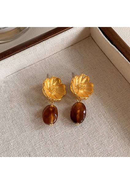 Fransız Hafif Lüks Vintage Merad Kehri Köri Küpeler Kadın Mizaç Tırnak Niş Hafif Lüks Tasarım Üst Düzey Aksesuar Duygusu (Yurt Dışından)