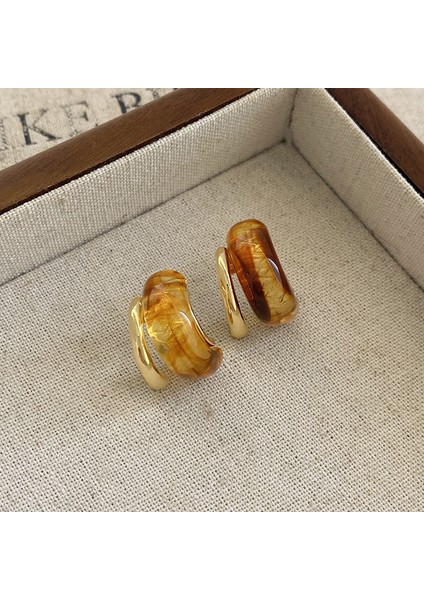 Fransız Hafif Lüks Vintage Merad Kehri Köri Küpeler Kadın Mizaç Tırnak Niş Hafif Lüks Tasarım Üst Düzey Aksesuar Duygusu (Yurt Dışından)