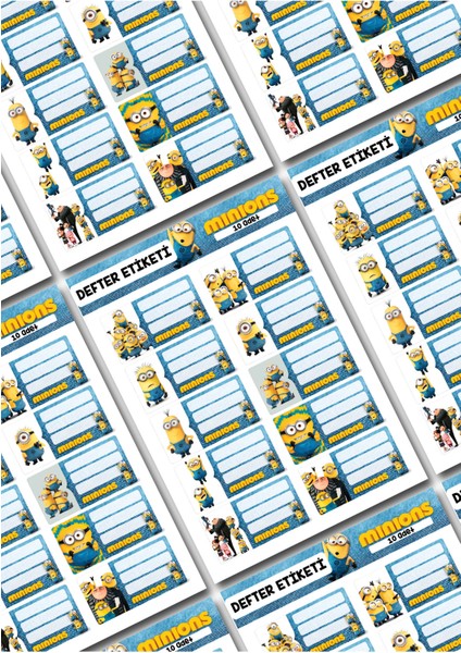 Minions Defter Etiketi – 10 Adet Sevimli Çıkartma Sticker Seti fiyatları