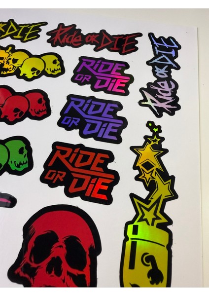 20 Parça Bisiklet Sticker Seti – Ride Or Die, The Beast & Antisocial (Hologram) fırsatları
