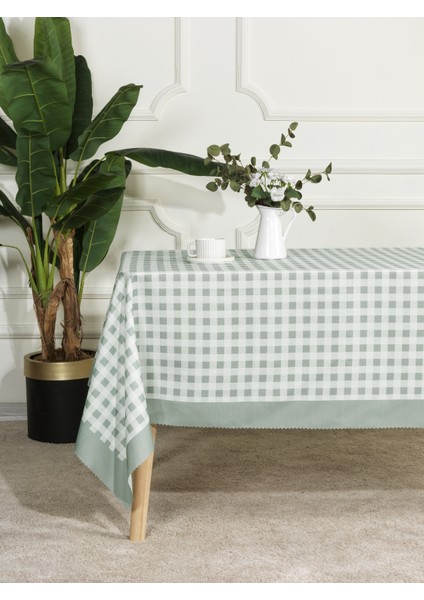 Ekose Masa Örtüsü Digital Baskılı (160X220 Cm) Yeşil