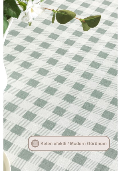 Ekose Masa Örtüsü Digital Baskılı (160X220 Cm) Yeşil modelleri