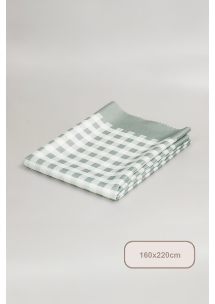 Ekose Masa Örtüsü Digital Baskılı (160X220 Cm) Yeşil fırsatları