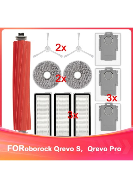 Roborock Qrevo S, Qrevo Pro, Qrevo Maxv, Qrevo Plus Robot Süpürge, Silindir Fırça, Toz Torbası, Filtre, Paspas Yedek Parçaları (Yurt Dışından)