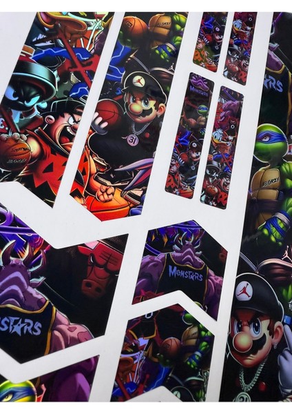 Cartoon Bisiklet Sticker Seti 12 Parça – Renkli Maşa Kadro Etiketi Hologram fiyatları