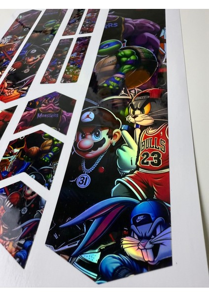 Cartoon Bisiklet Sticker Seti 12 Parça – Renkli Maşa Kadro Etiketi Hologram fırsatları