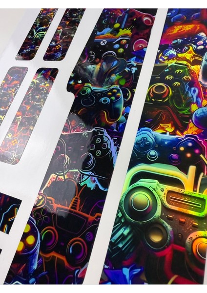 Game Bisiklet Sticker Seti 9 Parça – Renkli Maşa Kadro Etiketi Hologram modelleri