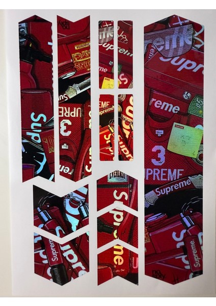 Sponsored Bisiklet Sticker Seti 12 Parça – Renkli Maşa Kadro Etiketi Hologram