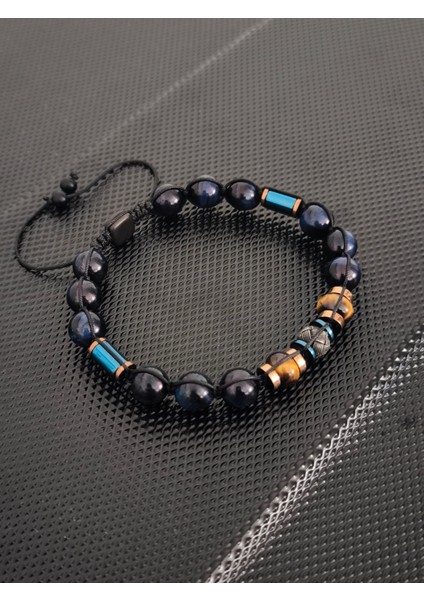 Trabzon Gümüş Kazaz-8 mm Mavi Kaplangözü-Rondela Kaplangözü Doğaltaş Bileklik Takı Aksesuar Erkek Bileklik fırsatları