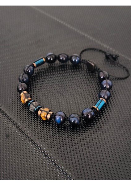 Trabzon Gümüş Kazaz-8 mm Mavi Kaplangözü-Rondela Kaplangözü Doğaltaş Bileklik Takı Aksesuar Erkek Bileklik indirimleri
