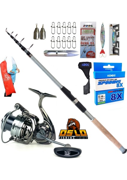 Next 4000 300CM 60-120GR Remixon Carbo-X Tele Spin Olta Takımı Seti