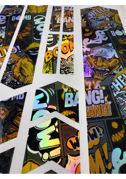 Gangsta Y Bomb Bisiklet Sticker Seti 12 Parça – Renkli Maşa Kadro Etiketi Hologram fırsatları