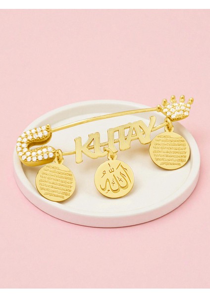 925 Ayar Gümüş Bebek Iğnesi Isimli Bebek Maşallah Iğnesi Bebek Yaka Iğnesi Bebek Nazarlık Iğne Altın fiyatları