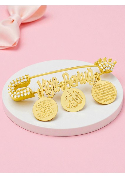 925 Ayar Gümüş Bebek Iğnesi Isimli Bebek Maşallah Iğnesi Bebek Yaka Iğnesi Bebek Nazarlık Iğne Altın fırsatları