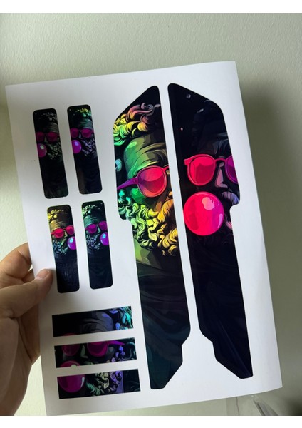 gr Ra Bisiklet Sticker Seti 9 Parça – Renkli Maşa Kadro Etiketi Hologram