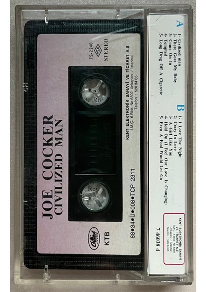 Joe Cocker Civilized Man Kaset (Orijnal Dönem Kağıt Baskı Kaset) fiyatları