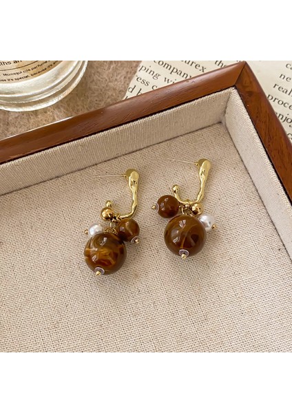 Fransız Hafif Lüks Vintage Merad Kehri Köri Küpeler Kadın Mizaç Tırnak Niş Hafif Lüks Tasarım Üst Düzey Aksesuar Duygusu (Yurt Dışından)