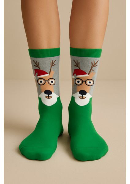 Yılbaşı Soket Çorap Gri