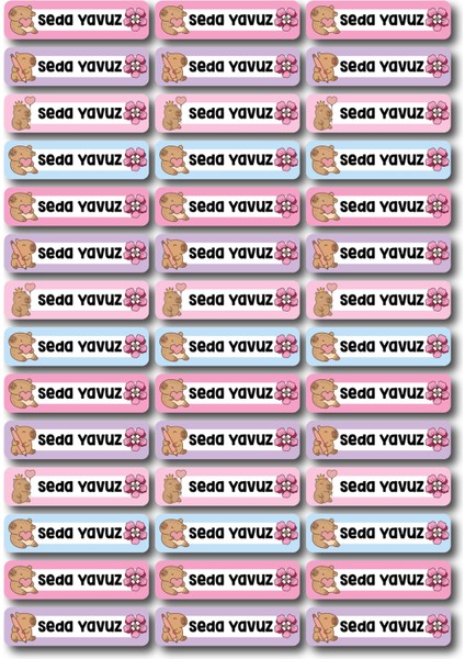 Capybara Okul Sticker Seti – Ders Programı, Defter, Kalem ve Malzeme Etiketleri (81 Parça) modelleri