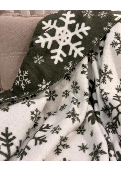 Kar Taneleri Yeşil Battaniye (150X200 Cm) modelleri