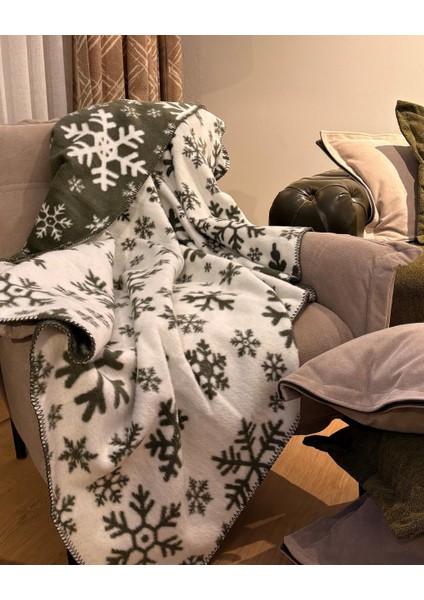 Kar Taneleri Yeşil Battaniye (150X200 Cm) fırsatları