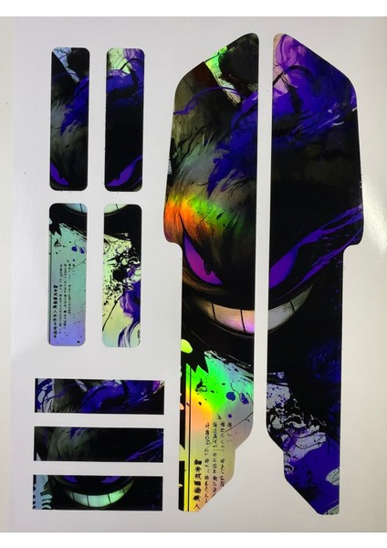 Sponsored Purple Bisiklet Sticker Seti 9 Parça – Renkli Maşa Kadro Etiketi Hologram