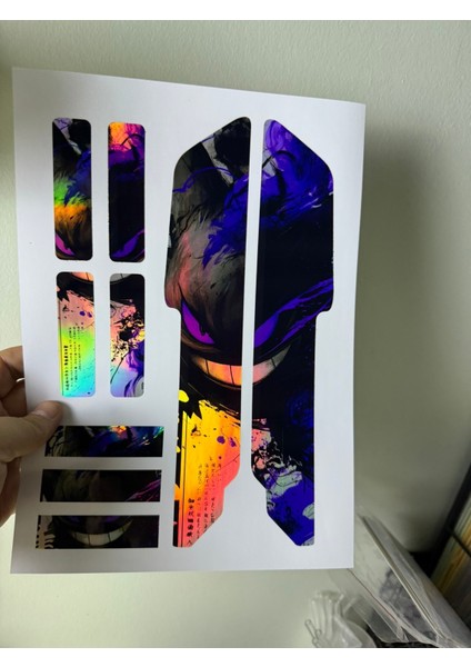 Sponsored Purple Bisiklet Sticker Seti 9 Parça – Renkli Maşa Kadro Etiketi Hologram modelleri