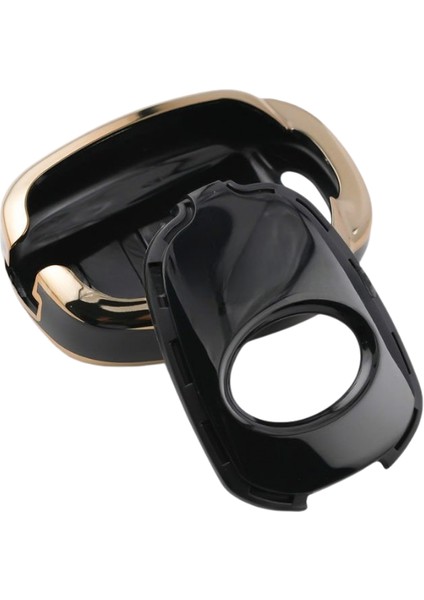 Toyota Rav4 Corolla Camry Yaris Prado Avensis Land Cruiser 3 Buton Nano Anahtar Kılıfı Siyah-Gold