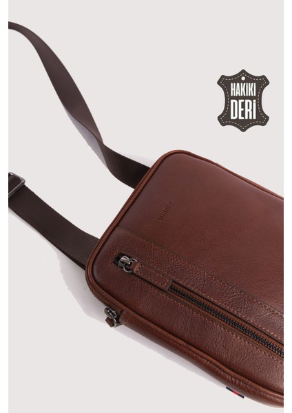 Hakiki Deri Erkek Postacı Çantası Taba SMR9250 fırsatları